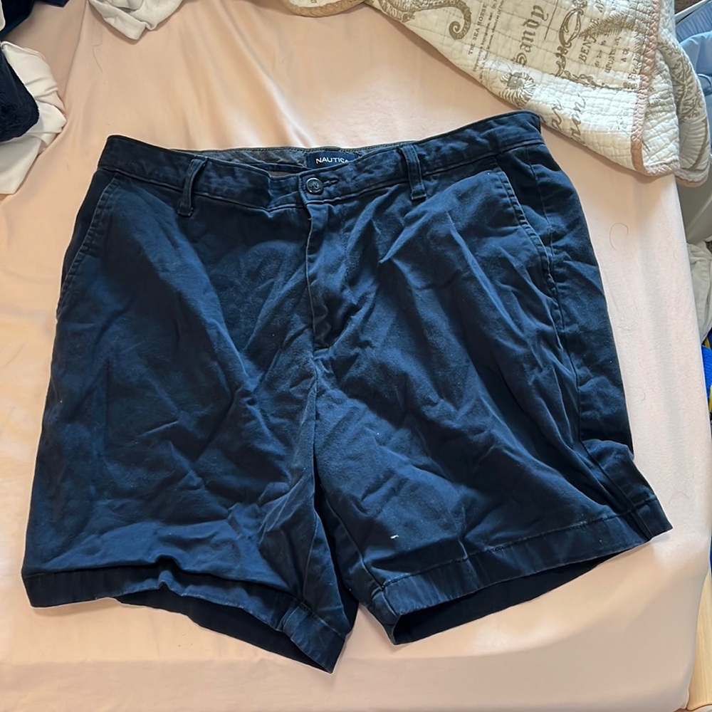 Nautical size large blue khaki shorts